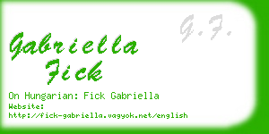 gabriella fick business card